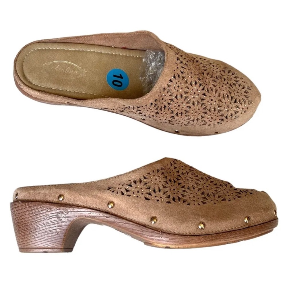 Atalina Wedge Sandals Lazer Cut Sequin Slip On